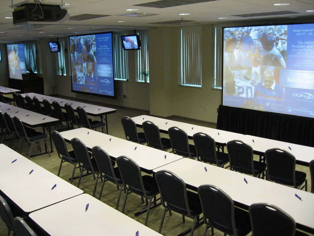Wide-Angle of Classroom Conference Room Setup